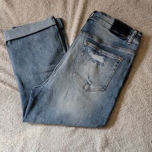 NWT Risen Distressed Crop Jeans Sz 1XL